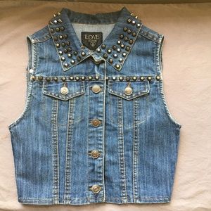 Love Culture Embellished Denim Vest